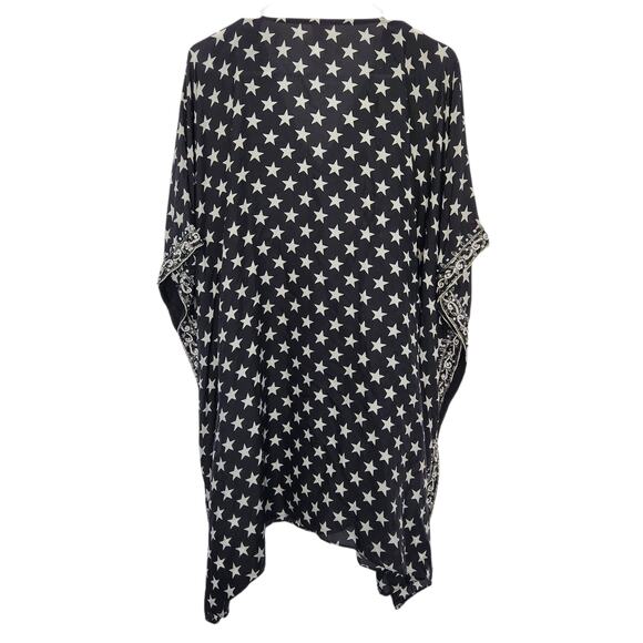 Agua Bendita Beaded Embroidered Swim Cover-Up One Size Beach Resortwear Coastal - Picture 2 of 9